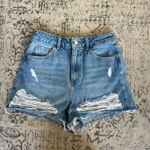 Topshop Moto Mom Jean Shorts